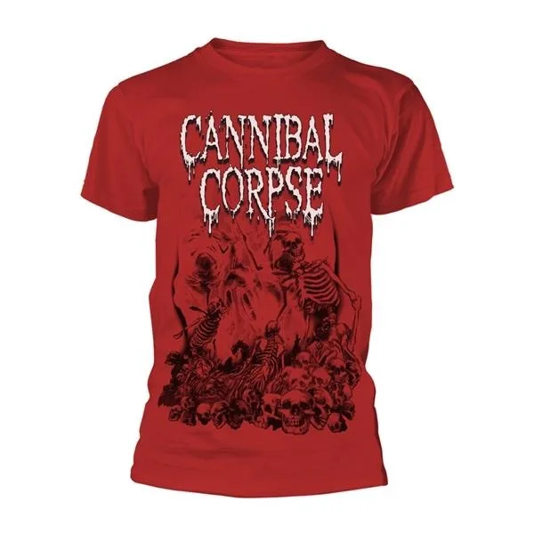 Cannibal Corpse Skeleton Skulls Graphic T-Shirt, 100% Cotton Death Metal Print Tee, Unisex Extreme Metal Streetwear Short Sleeve