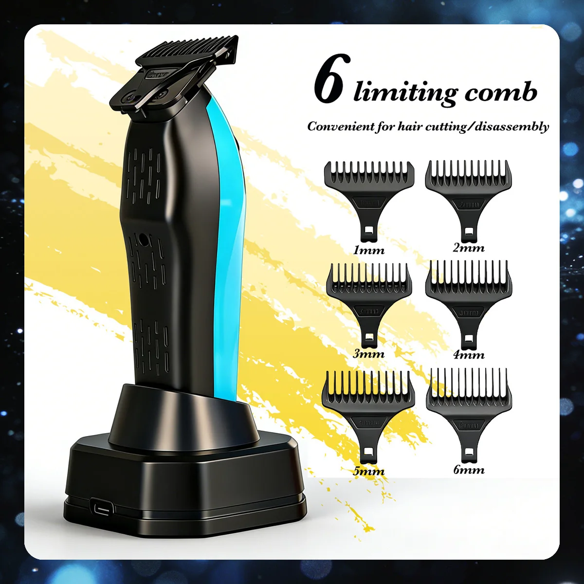 BRDCLIP Professional 7500RPM Barber FADE Hair Clipper DLC Blade Base Charger Hair Trimmer Salon Men's Haircutting Machine BRD339
