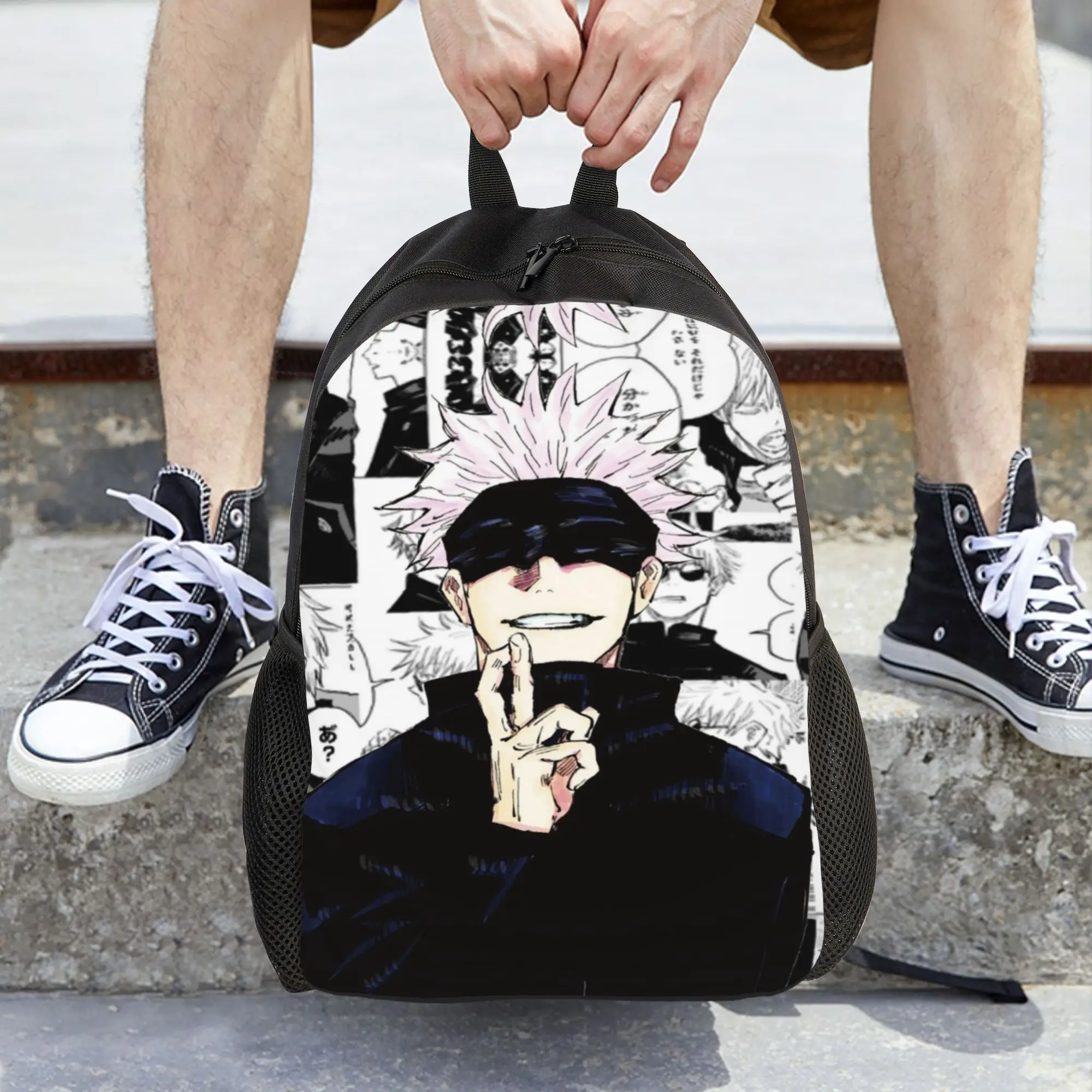 Gojo Satoru Collage Manga Backpack for Men Women Teenage Student Work Daypack Jujutsus Kaisens  Anime College Shoulder Bag Sport
