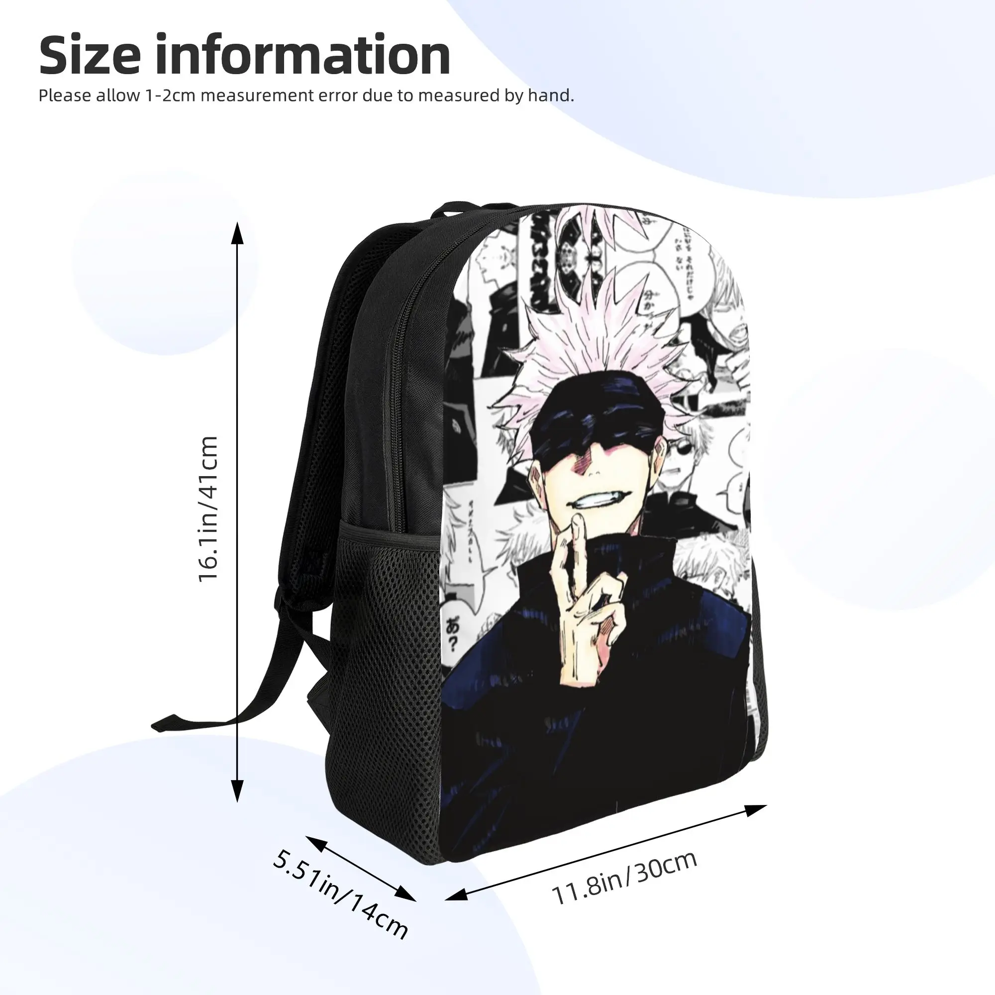 Gojo Satoru Collage Manga Backpack for Men Women Teenage Student Work Daypack Jujutsus Kaisens  Anime College Shoulder Bag Sport