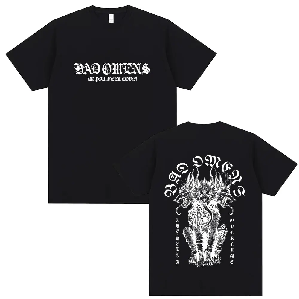 Bad Omens Do You Feel Love Tour 2026 T-shirt Men Women Vintage Rock Streetwear Man Gothic Metal Style T Shirts Male Vintage Tees