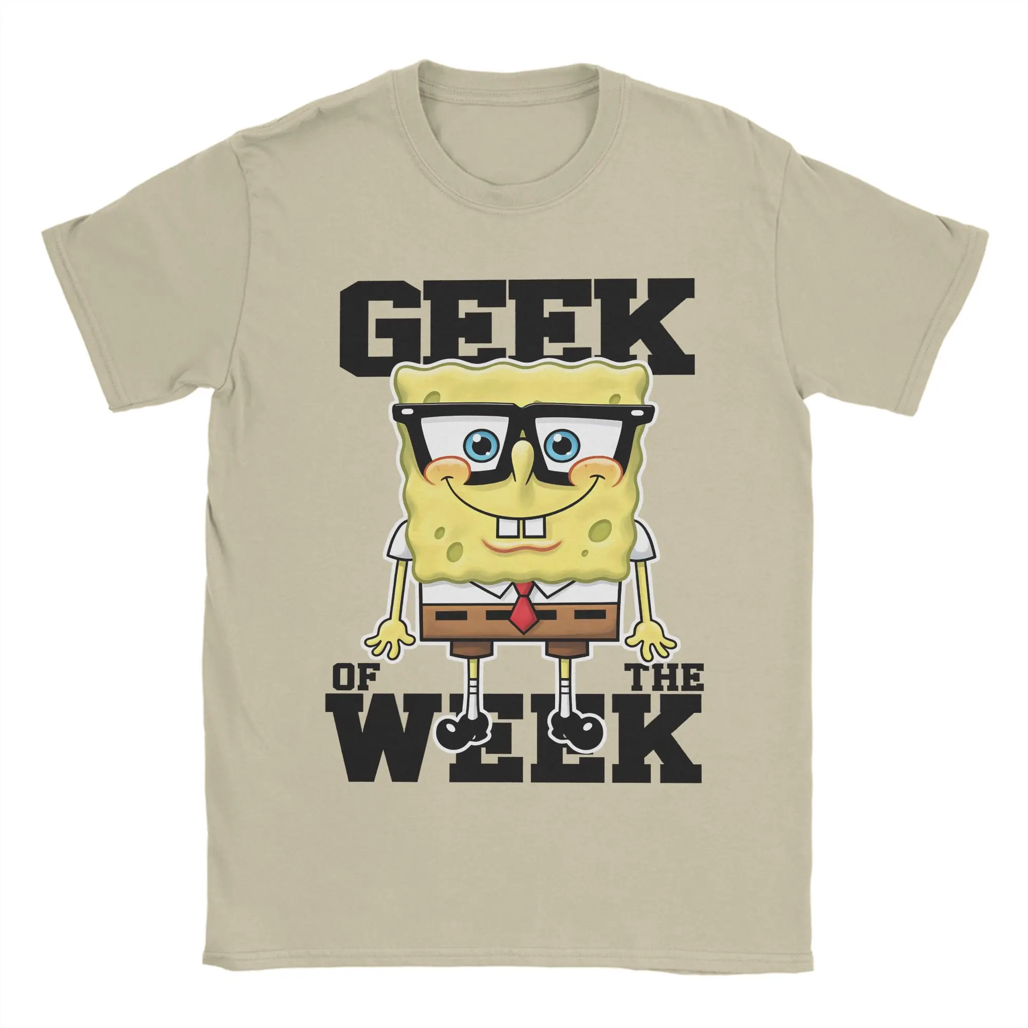 Men Spongebobs T Shirts Pure Cotton Tops Leisure Short Sleeve Crewneck Tees Gift Idea T-Shirts
