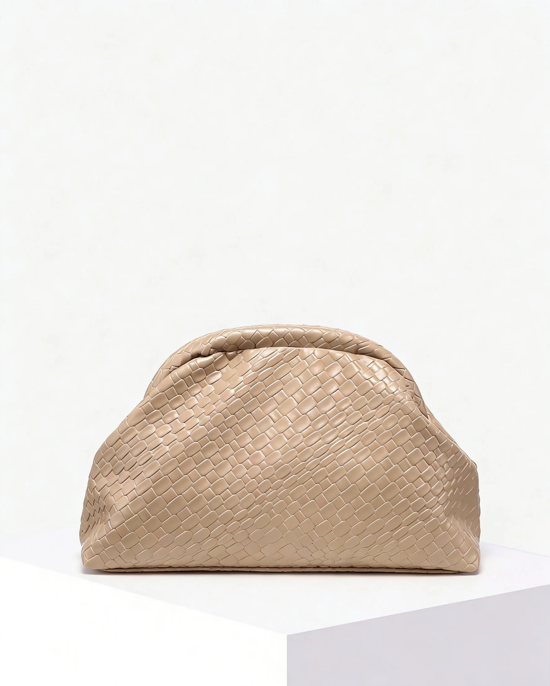New Style Riveted Pleated Handbag for Women, Clutch Bag, Zipper Bag, Fashionable, Casual, Simple, Daily Commute, Evening Party B