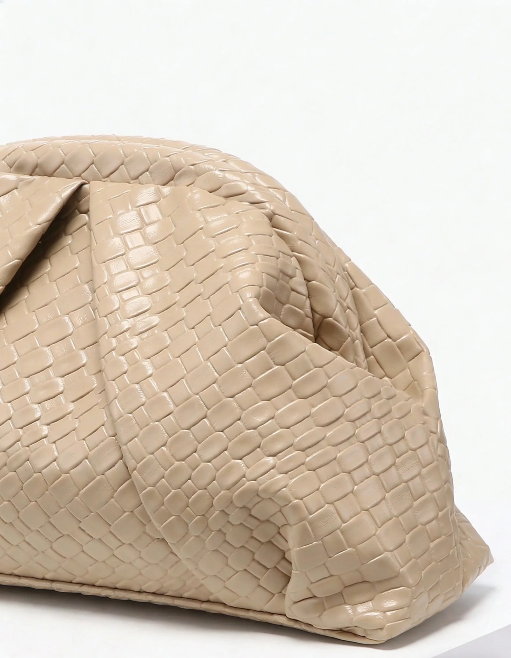 New Style Riveted Pleated Handbag for Women, Clutch Bag, Zipper Bag, Fashionable, Casual, Simple, Daily Commute, Evening Party B