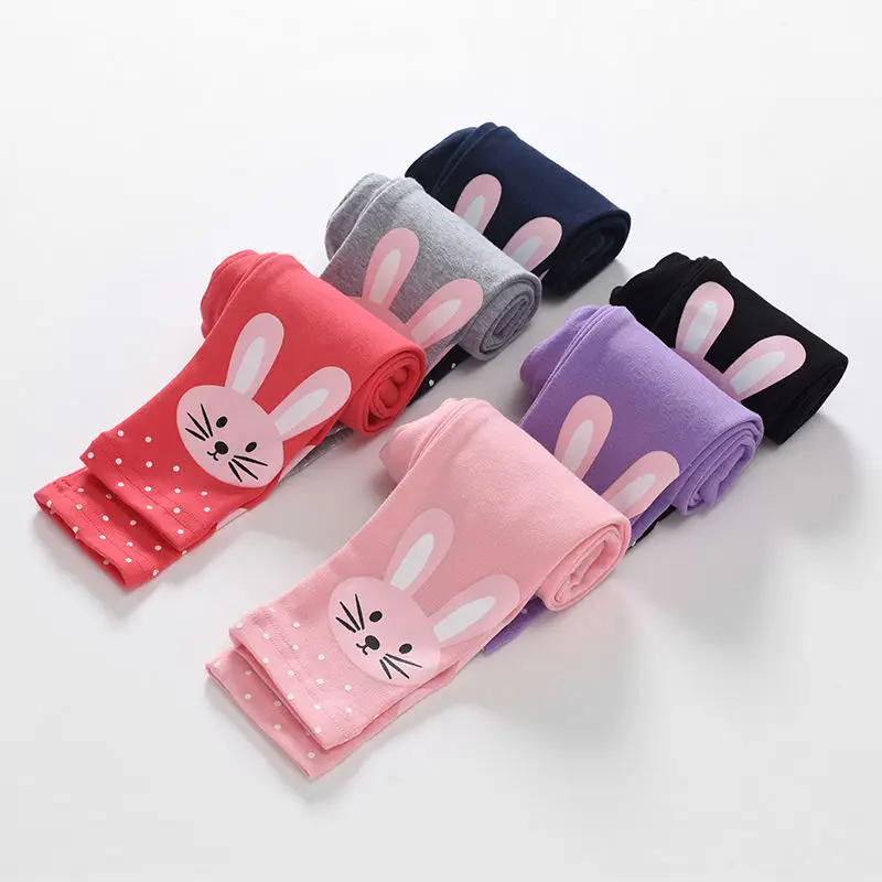 Girls Pants Skinny Print Cartoon Pattern Children Leggings Trousers Spring Girls Leggings Cotton Trousers Fille Kids Pants