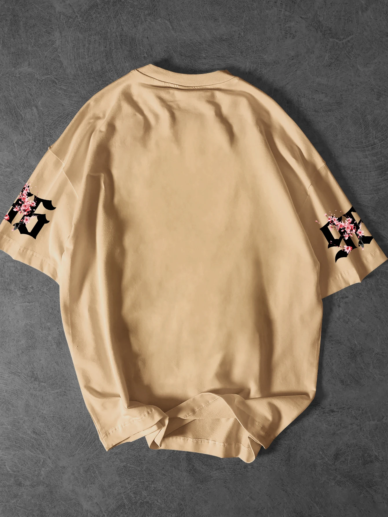 Men's Japanese Streetwear Sakura Print T-Shirt Tokyo Cherry Blossom Graphic Tee Oversized Short Sleeve Tops