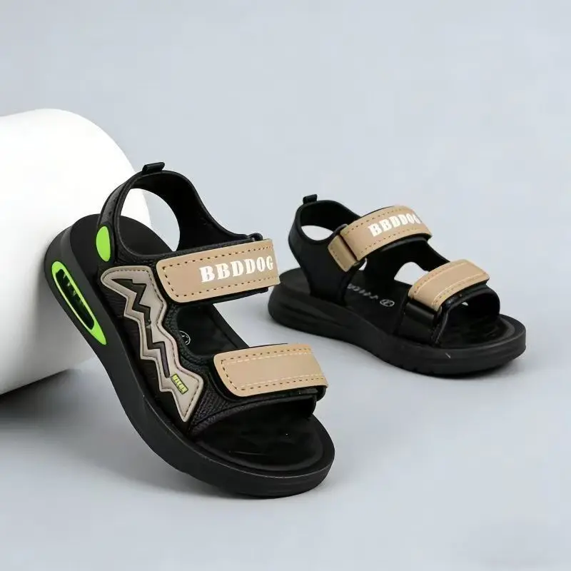 Summer Boys Sandals Soft Sole Non-Slip Kids Beach Shoes Breathable Lightweight Outdoor Casual Walking Sandals for Children