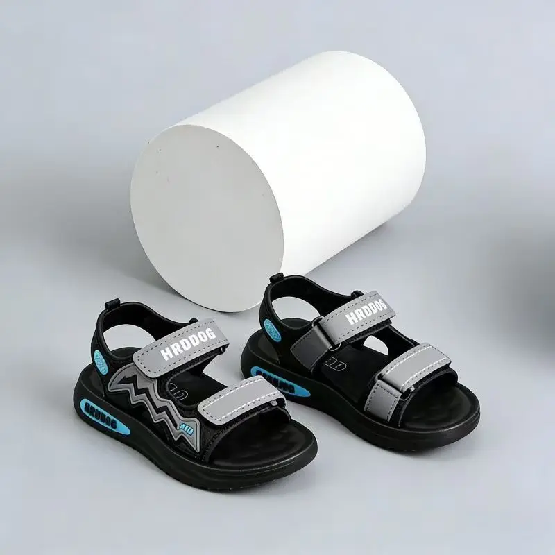 Summer Boys Sandals Soft Sole Non-Slip Kids Beach Shoes Breathable Lightweight Outdoor Casual Walking Sandals for Children