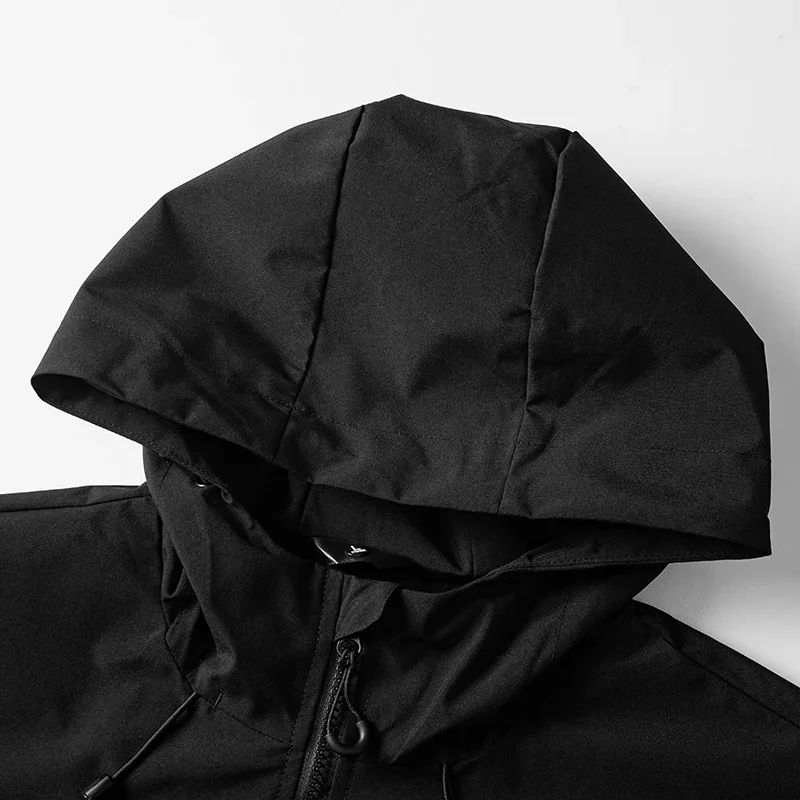 Men's Outdoor Jacket Waterproof Windbreaker Sports Climbing Trekking Multiple Pockets Skiing Softshell Zipper Hooded Jackets