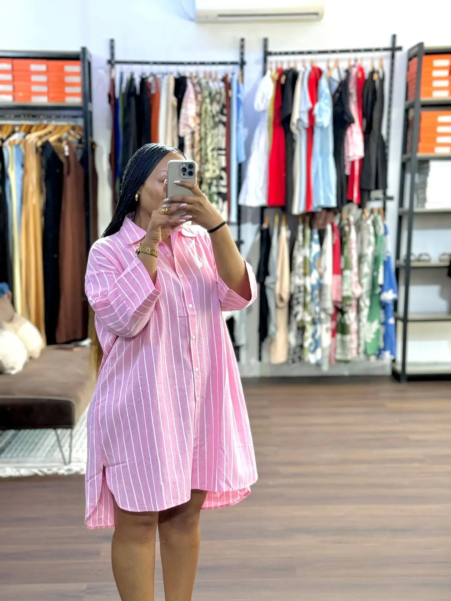 Vintage Oversized Striped Shirts Women's Blouses Loose Casual Fashion Lapel Single-Breasted Top for Spring Lady Streetwear