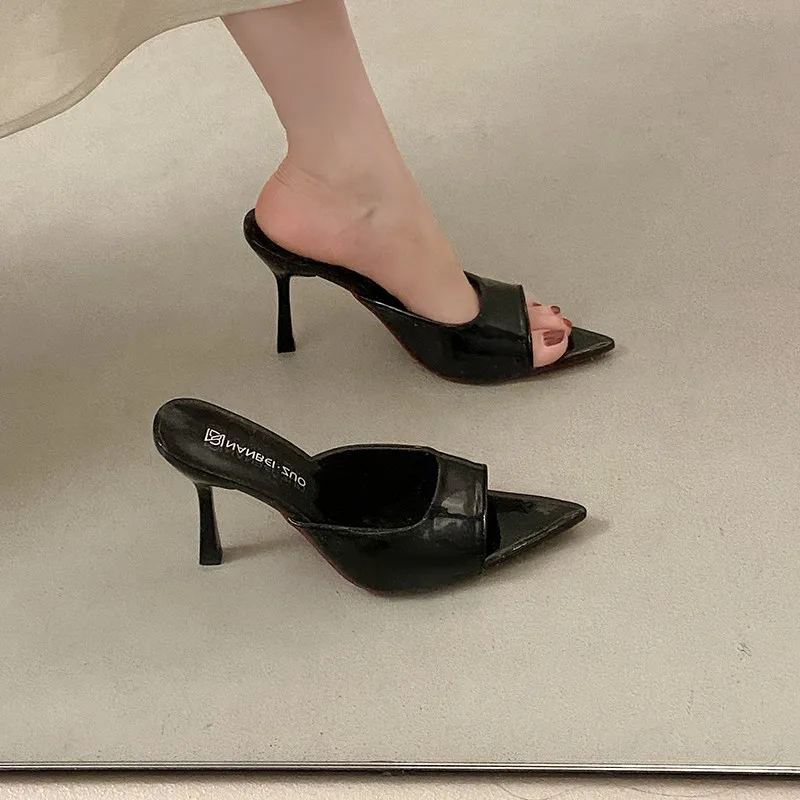 NEW Pointed Toe High Heels Sandals for Women Beautiful Korean Style Summer Shoes Rubber Sole Luxury Sensation