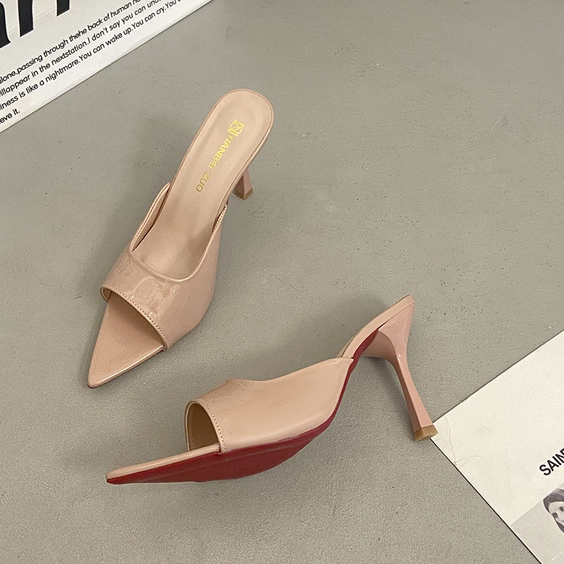 NEW Pointed Toe High Heels Sandals for Women Beautiful Korean Style Summer Shoes Rubber Sole Luxury Sensation