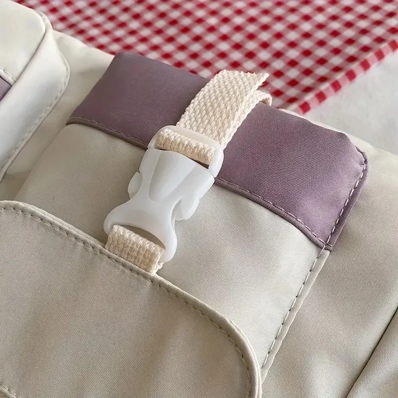 Stylish Nylon Tote Bags 5 Soft Hues Shoulder Crossbody Bag Spacious Design with Multiple Pockets Ideal for Student Work Travel