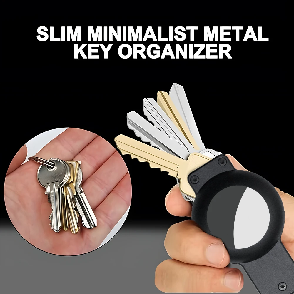 Aluminum Alloy Keychain for Apple Airtag Key Holder Compatible Tracking Keyfob for Smart Key Rings