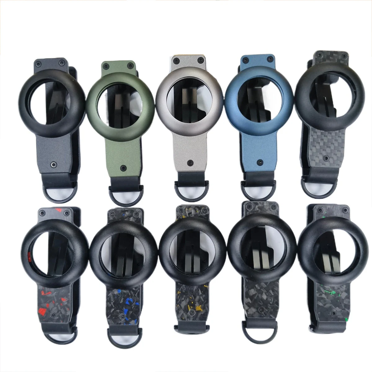Aluminum Alloy Keychain for Apple Airtag Key Holder Compatible Tracking Keyfob for Smart Key Rings