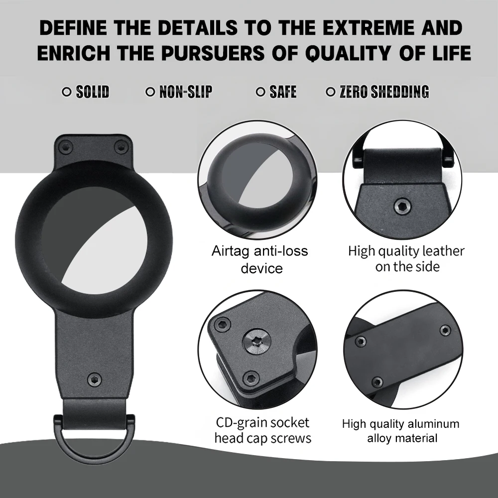 Aluminum Alloy Keychain for Apple Airtag Key Holder Compatible Tracking Keyfob for Smart Key Rings