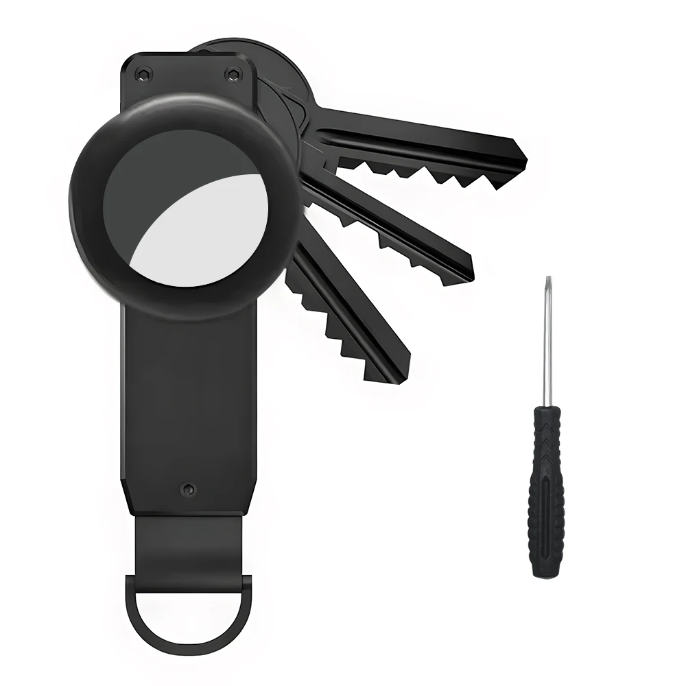 Aluminum Alloy Keychain for Apple Airtag Key Holder Compatible Tracking Keyfob for Smart Key Rings