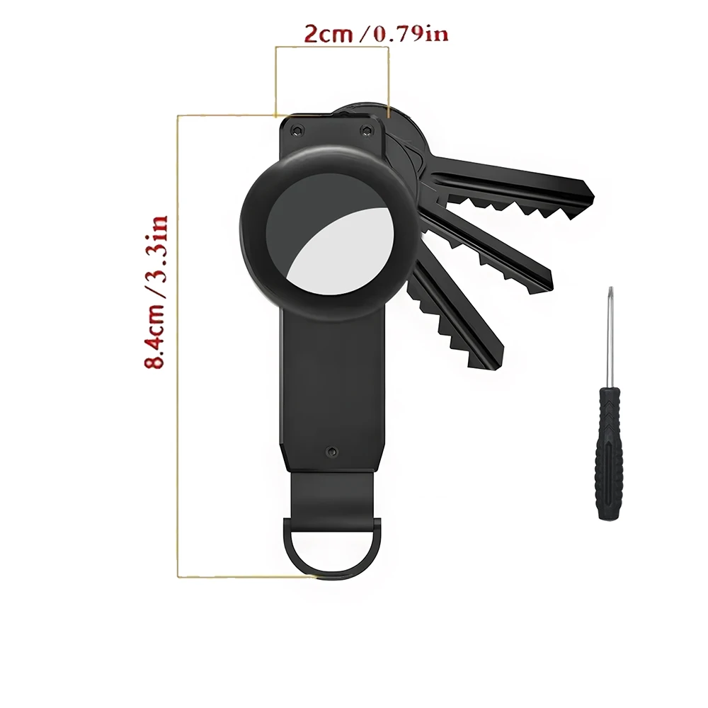 Aluminum Alloy Keychain for Apple Airtag Key Holder Compatible Tracking Keyfob for Smart Key Rings