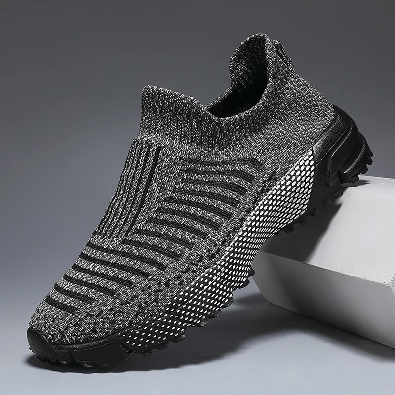 Men Sports Running Black Jogging Shoes Casual Sneakers Outdoor Breathable Mesh for Women Light Shock-absorption Black Tennis