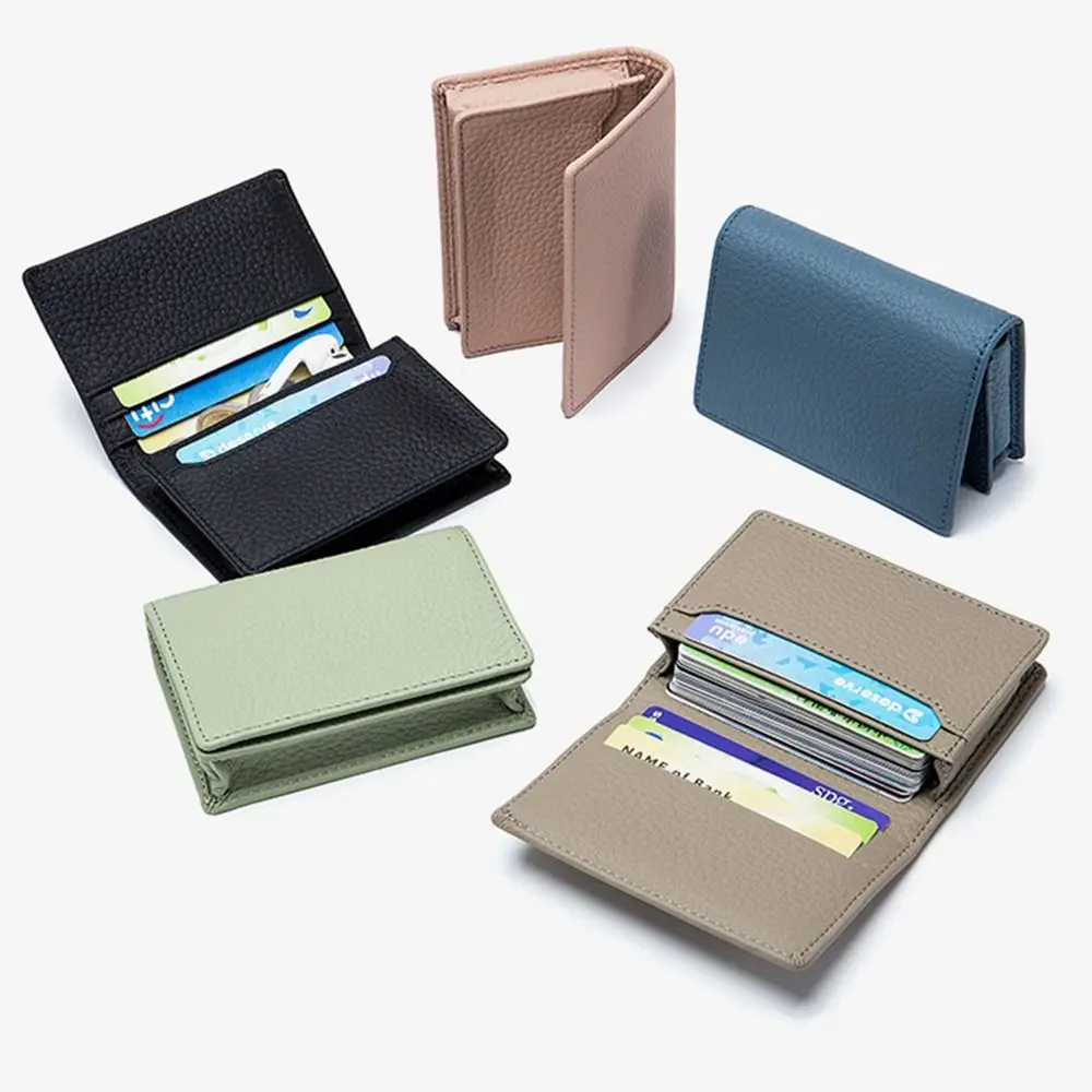 New Multifunctional Card Sleeve Casual Cowhide Business Card Bag Business Coin Purse Men's