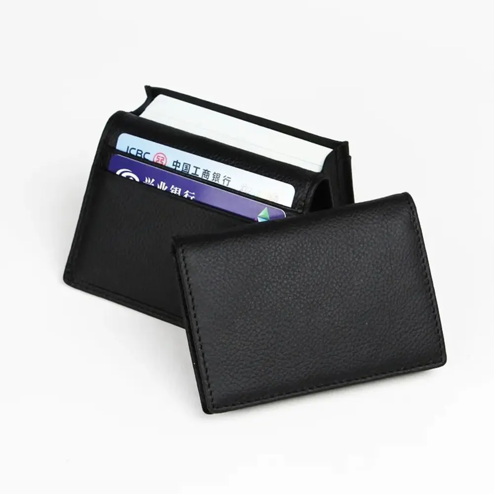 New Multifunctional Card Sleeve Casual Cowhide Business Card Bag Business Coin Purse Men's