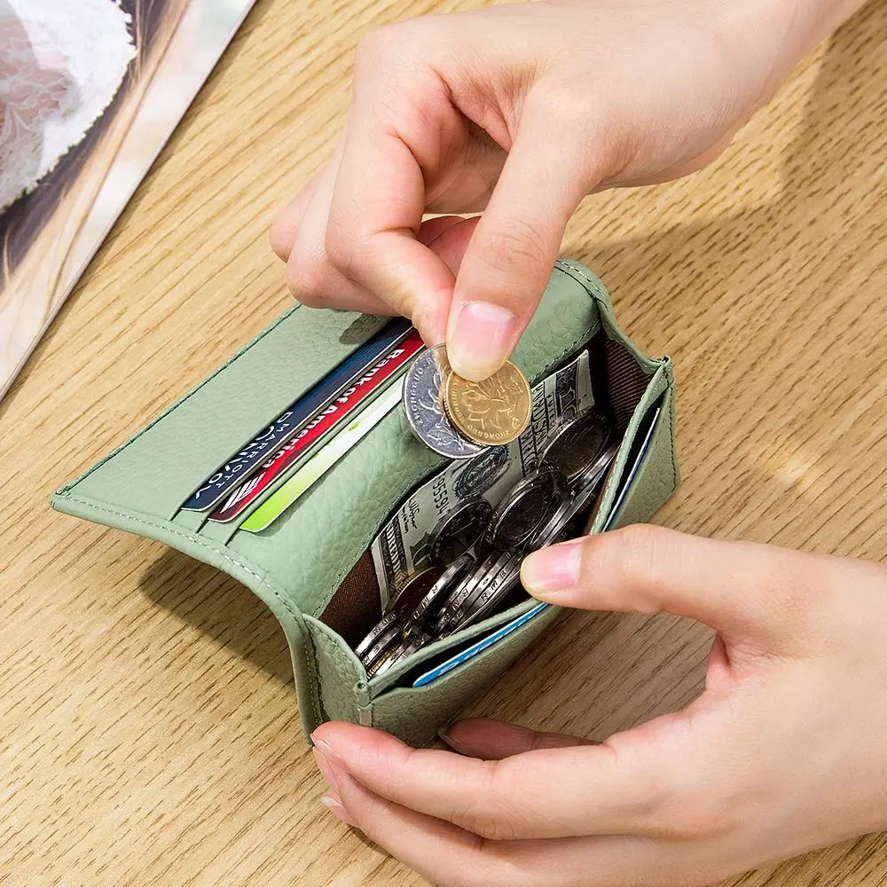 New Multifunctional Card Sleeve Casual Cowhide Business Card Bag Business Coin Purse Men's