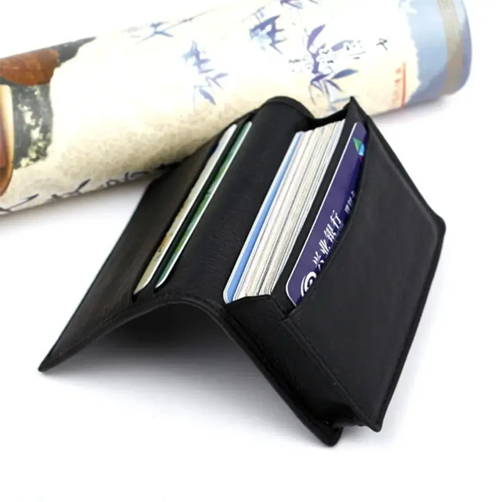 New Multifunctional Card Sleeve Casual Cowhide Business Card Bag Business Coin Purse Men's