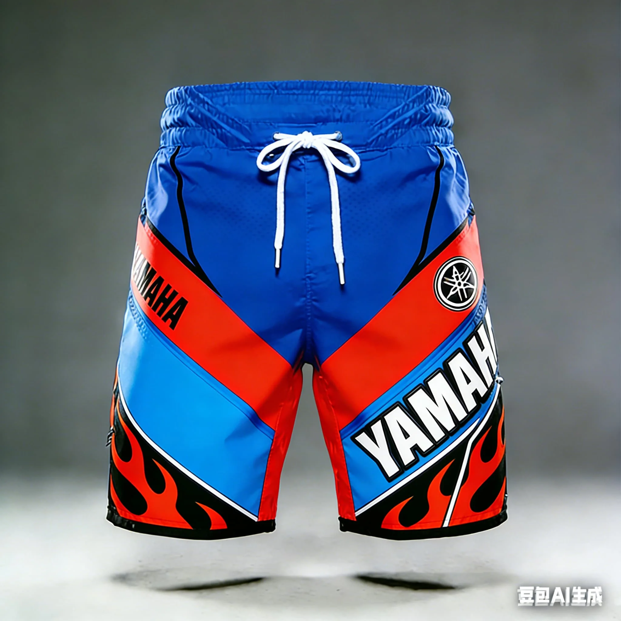 2026 Summer New Yamaha Stripe Coloring Fashion Sports Outdoor Fitness Shorts, Men Women Large Casual Motorcycle Riding Shorts