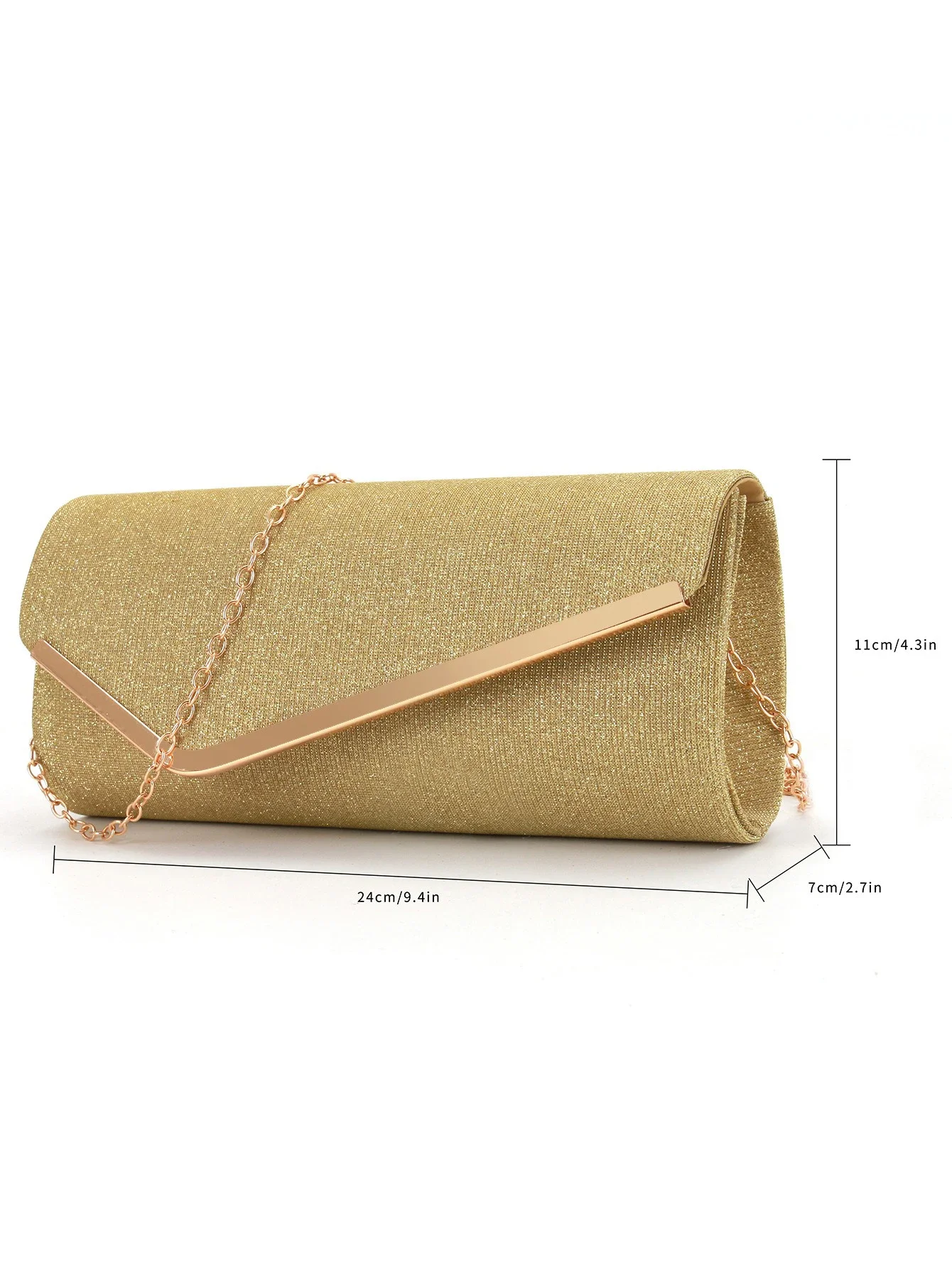Fashionable Clutch Bag, New Versatile Makeup Bag for Women's Weddings, Round-bottomed Metal Flip Top Dinner Bag