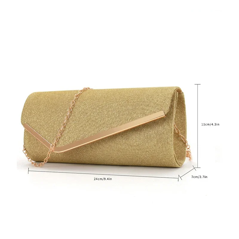 Fashionable Clutch Bag, New Versatile Makeup Bag for Women's Weddings, Round-bottomed Metal Flip Top Dinner Bag