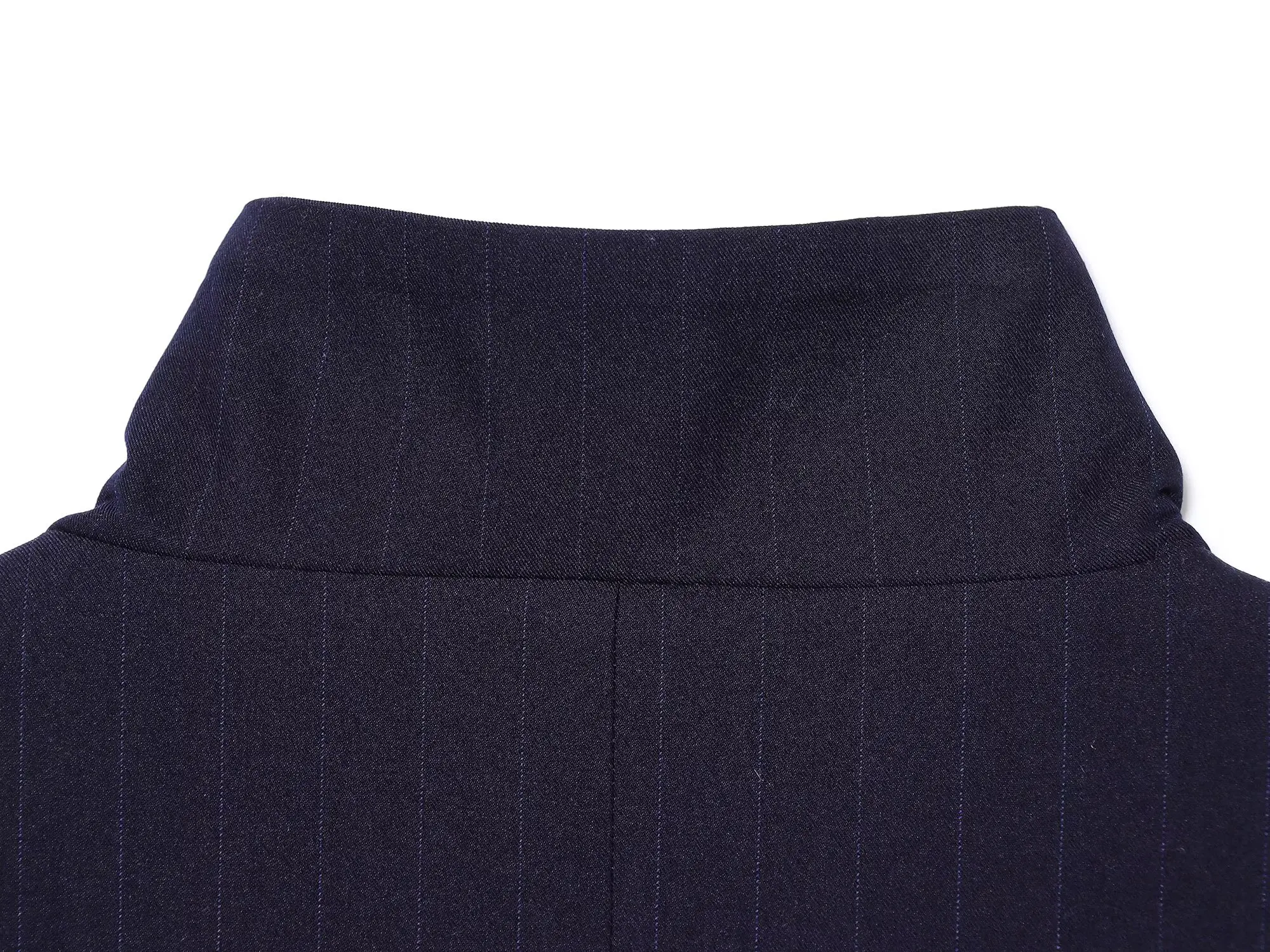KONDALA Women Commute Pinstripe Blazer High-Neck Button Stripe Hacking Blazer 2026 Spring Summer Trends High Street Lady Blazer