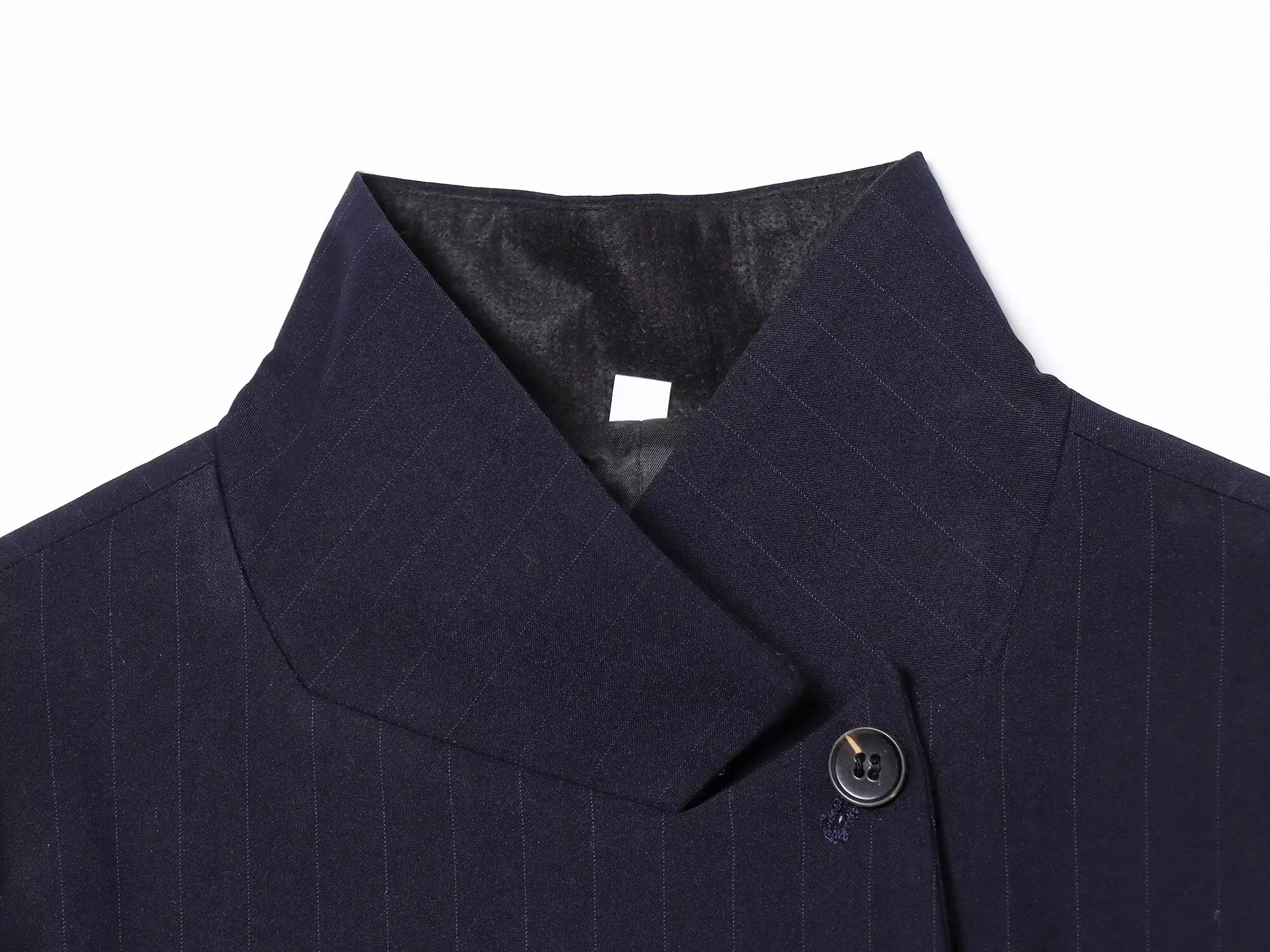 KONDALA Women Commute Pinstripe Blazer High-Neck Button Stripe Hacking Blazer 2026 Spring Summer Trends High Street Lady Blazer