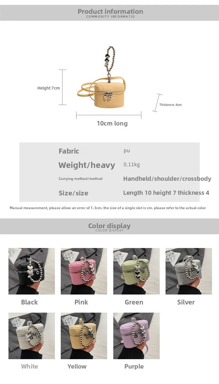 2026 NEW Ins Fashion Luxury Cute Love Fashion Joker Candy-colored Shoulder Portable Red Headphone Case Wrist Strap Mini Bag