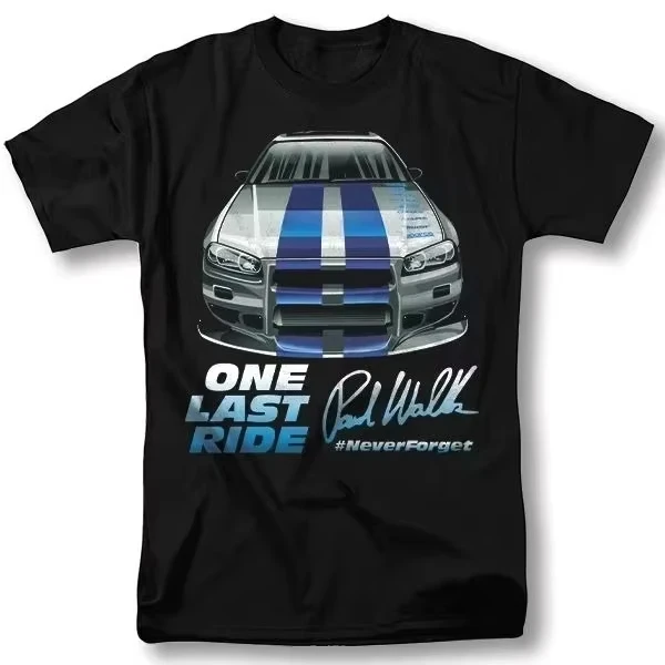2026 Fast and Furious Shirt Movie Paul Walker Classic T-Shirt Cotton Brand Printed T-Shirt Men's Casual Y2K Top Harajuku Summer