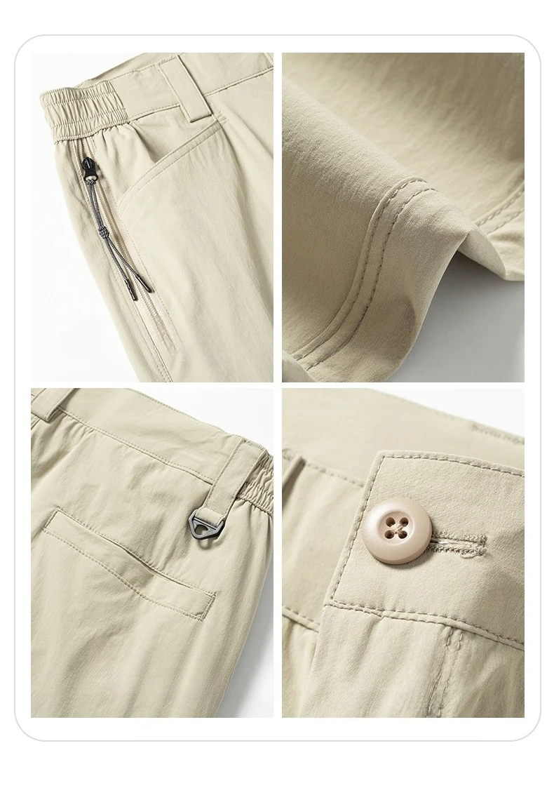 Thin Fashionable Straight Men's Casual Pants Loose Casual Business Stretch Pants Comfortable Breathable Male Brand Pants