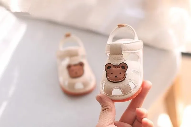 Summer Baby Sandals Boy Girls Sound Shoes Soft Bottom Anti Slip 0-2 Years Toddler Squeaky Shoes Baby Girl Sandals Boy Shoes