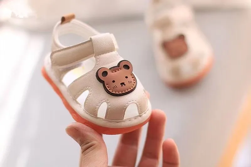 Summer Baby Sandals Boy Girls Sound Shoes Soft Bottom Anti Slip 0-2 Years Toddler Squeaky Shoes Baby Girl Sandals Boy Shoes