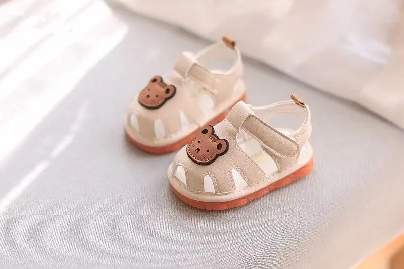 Summer Baby Sandals Boy Girls Sound Shoes Soft Bottom Anti Slip 0-2 Years Toddler Squeaky Shoes Baby Girl Sandals Boy Shoes