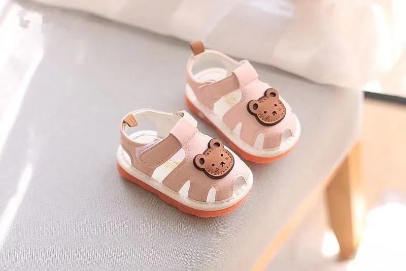 Summer Baby Sandals Boy Girls Sound Shoes Soft Bottom Anti Slip 0-2 Years Toddler Squeaky Shoes Baby Girl Sandals Boy Shoes