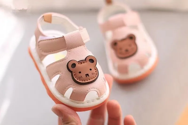 Summer Baby Sandals Boy Girls Sound Shoes Soft Bottom Anti Slip 0-2 Years Toddler Squeaky Shoes Baby Girl Sandals Boy Shoes