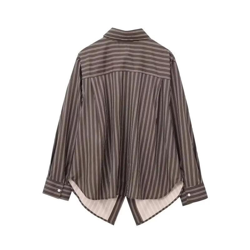 2026 Women's New Spring Striped Lapel Button Down Shirt, Casual and Versatile for Daily Outings, Effortless Style