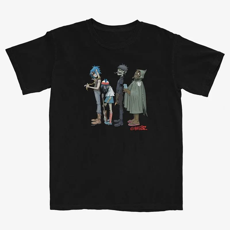 Gorillaz, A British Virtual Band, Is A Street Urchin Casual T-shirt Luxury Band Brand for Both Men and Women Top