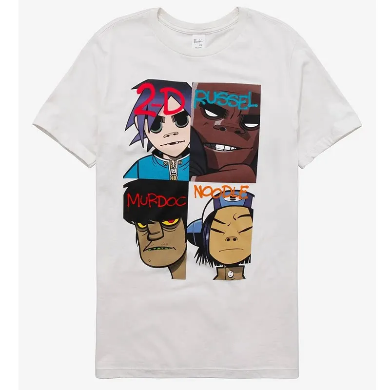 Gorillaz, A British Virtual Band, Is A Street Urchin Casual T-shirt Luxury Band Brand for Both Men and Women Top