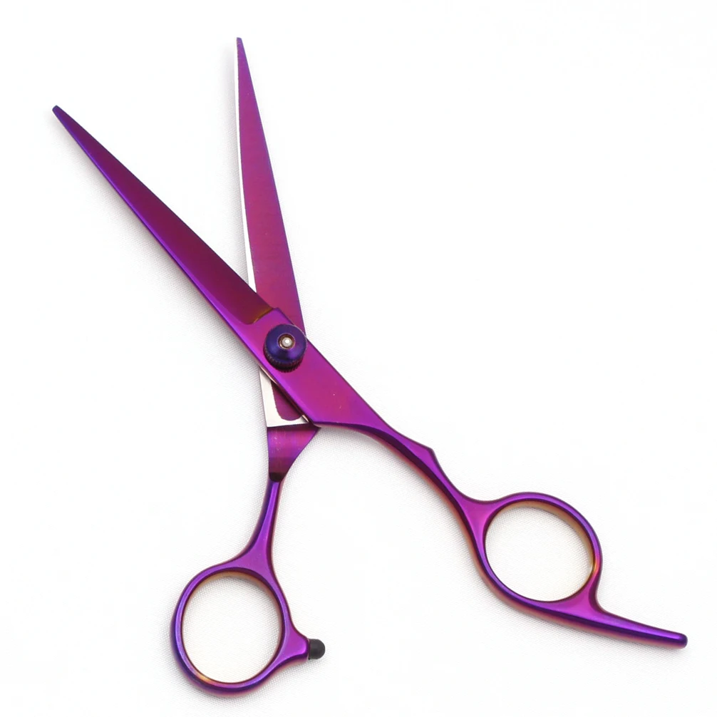 Hair Scissors Set 6'' Japan Stainless Colorful Hairdressing Scissors Black Haircut Set Thinning Scissors Comb Barber Shop C1001