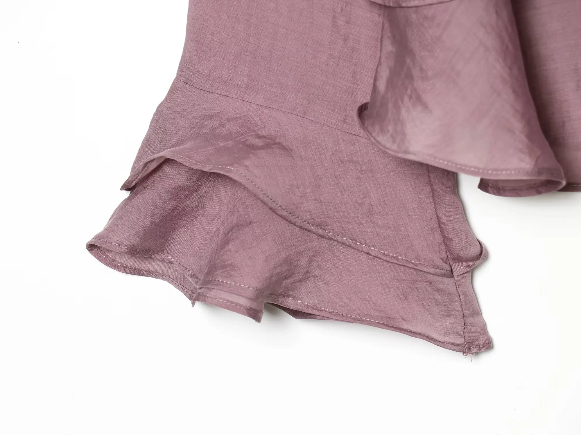 Women Casual Chic Blouse O-Neck Tierred Long Sleeve Loose Shirts Vintage Style Tops New Fashion Summer Elegant Lady Outfit