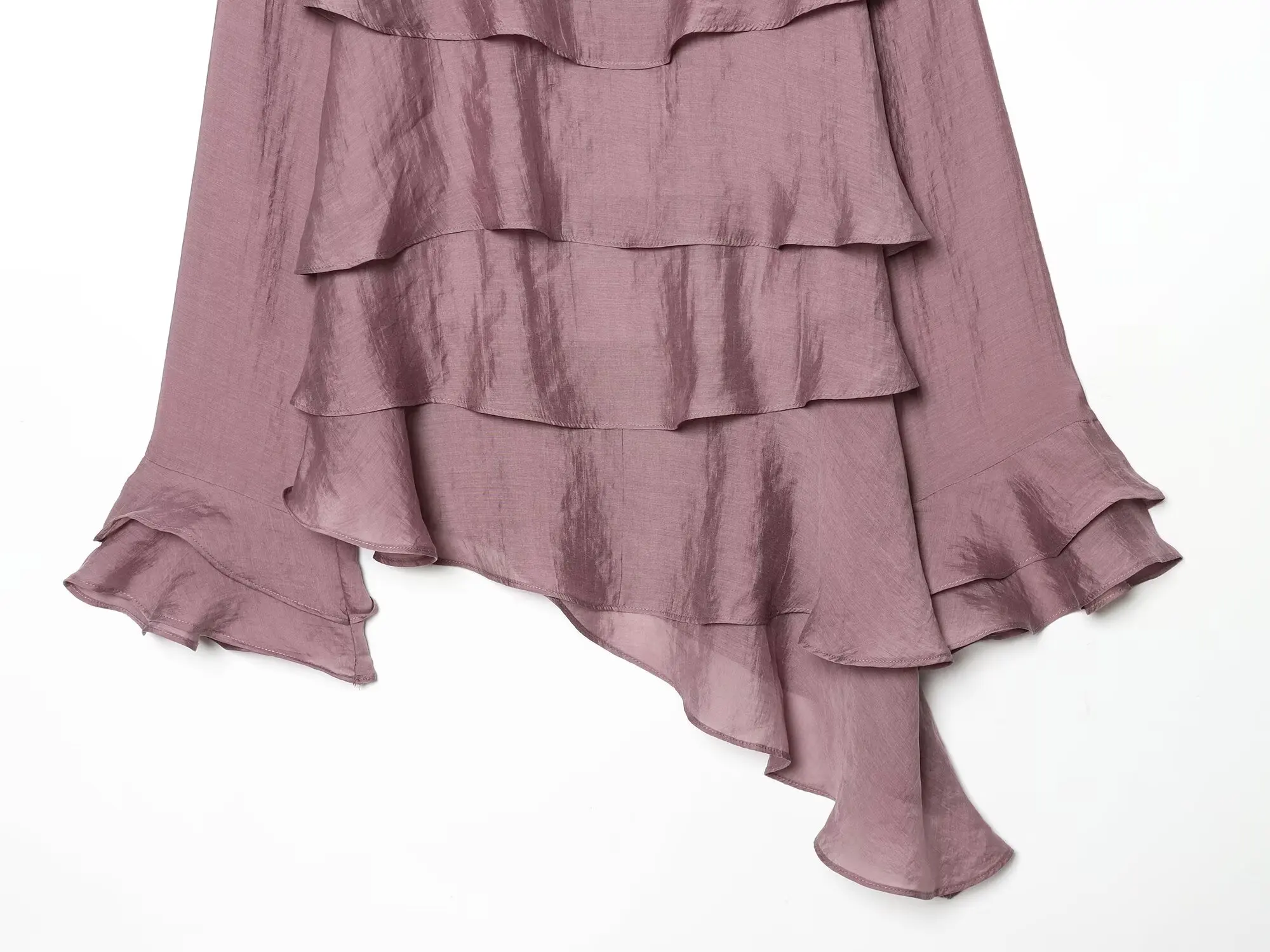 Women Casual Chic Blouse O-Neck Tierred Long Sleeve Loose Shirts Vintage Style Tops New Fashion Summer Elegant Lady Outfit
