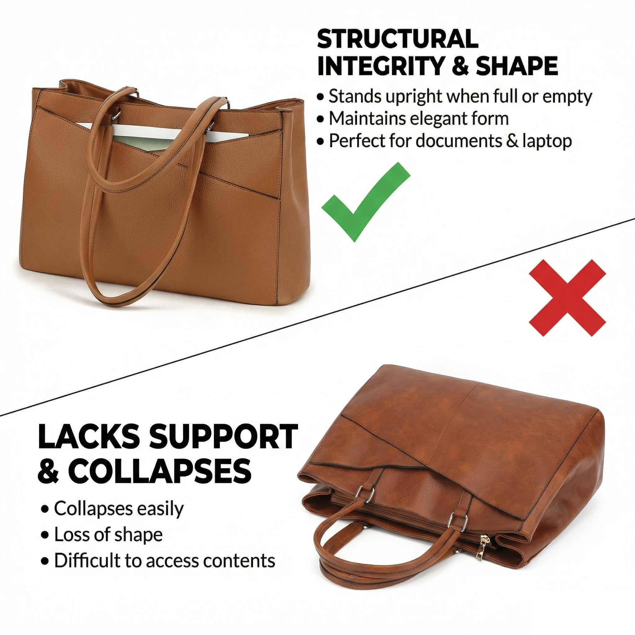 Laptop Tote Bags for Women 15.6 Inch Pu Leather with Pockets Top Handle Computer Handbags Business Office Work for Ladies