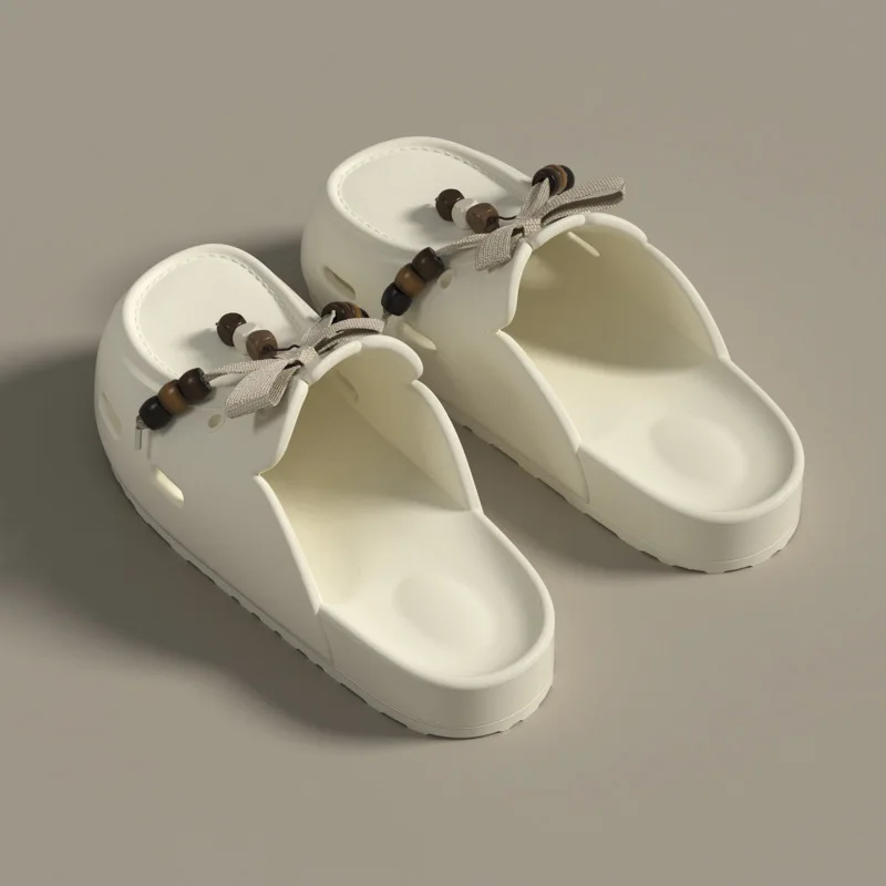 Mules Platform Women's Slippers House Closed-Toe Clogs Summer Luxury Designer Woman Shoes Bow Casual Indoor Outdoor Slides Soft
