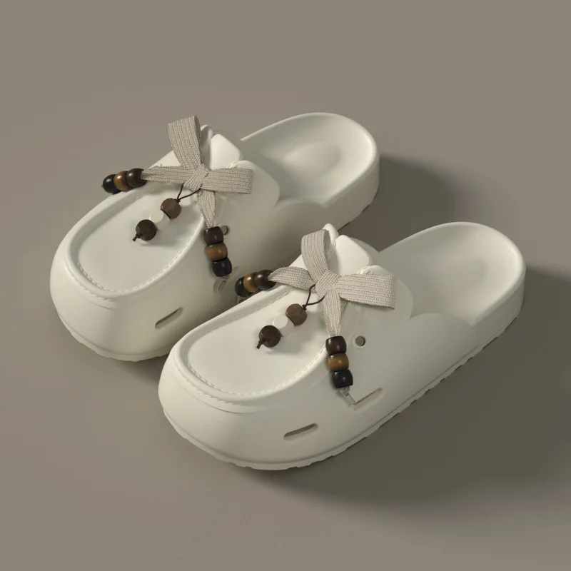 Mules Platform Women's Slippers House Closed-Toe Clogs Summer Luxury Designer Woman Shoes Bow Casual Indoor Outdoor Slides Soft