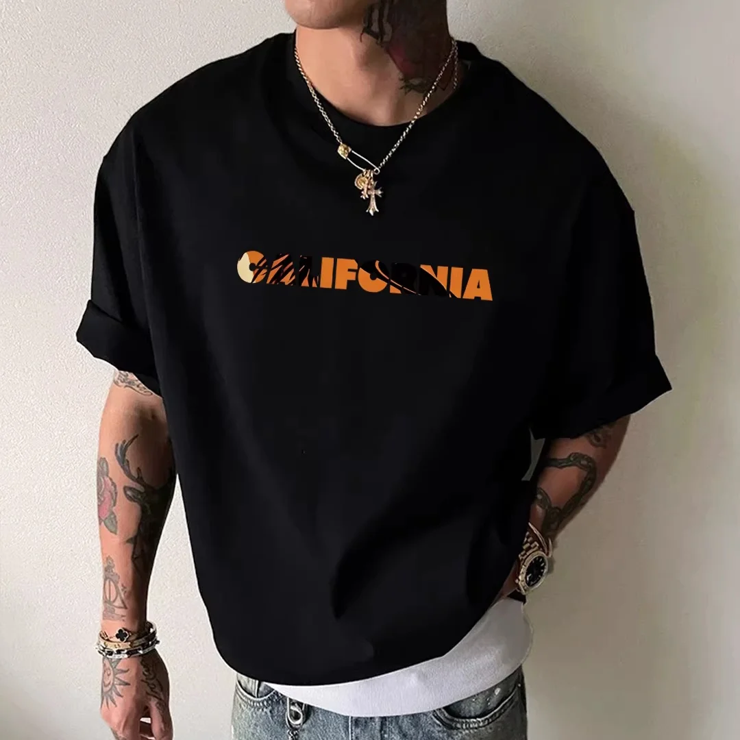 Plus Size Men's T-shirt 100% Cotton Versatile Daily Tees Casual Sweat-absorbing Breathable Short Sleeve Tops Male Clothing 7XL